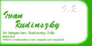 ivan rudinszky business card